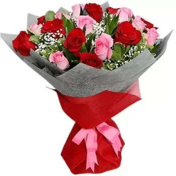 Ain Bin Fuhaid-virágok- 20 vegyes rózsa Virág Szállítás