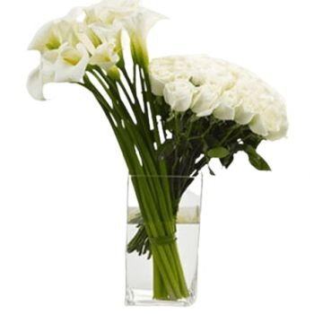 Abha Toko bunga online - Calla & Mawar Karangan bunga