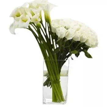 Ριάντ λουλούδια- Calla & Roses Μπουκέτο/ρύθμιση λουλουδιών