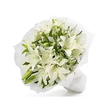 리야드 꽃- 하얀 진미 꽃 배달
