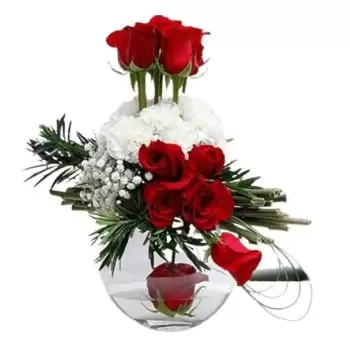 flores de Jubail- Rosas e cravo Flor Entrega