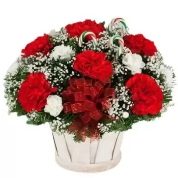Al-Muṭayrifi-virágok- Karácsonyi kosár Virág Szállítás