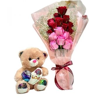 fiorista fiori di Jeddah- Abbraccio da orso Fiore Consegna