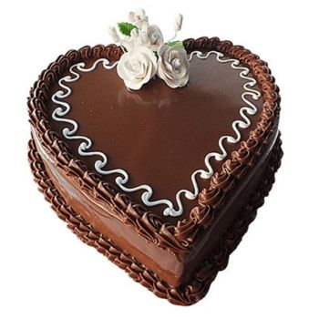 Dammam flowers  -  Heart Cake Flower Delivery