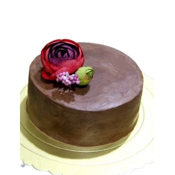 بائع زهور جدة- كعكة الشوكولاتة البلجيكية زهرة التسليم