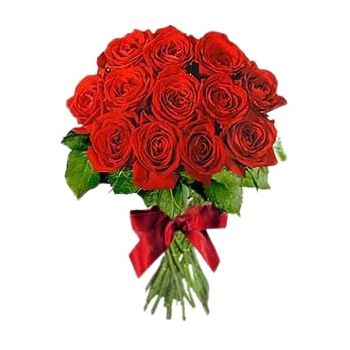Qal στο Bishah λουλούδια- 12 κόκκινα τριαντάφυλλα Λουλούδι Παράδοση