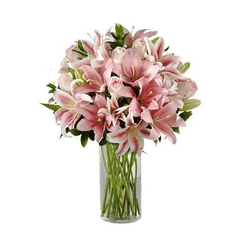 Abqaiq λουλούδια- Ανάμεικτα κρίνα Μπουκέτο/ρύθμιση λουλουδιών