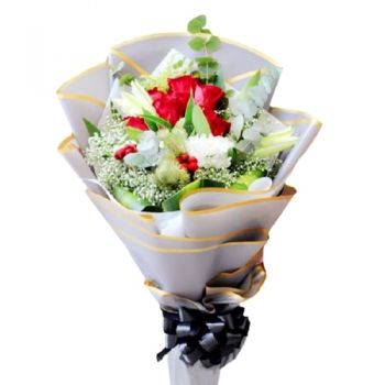 Al Khafji bunga- Bunga campuran yang menyenangkan Rangkaian bunga karangan bunga