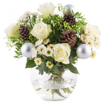 Άαλεν λουλούδια- Χριστουγεννιάτικο χιόνι Μπουκέτο/ρύθμιση λουλουδιών