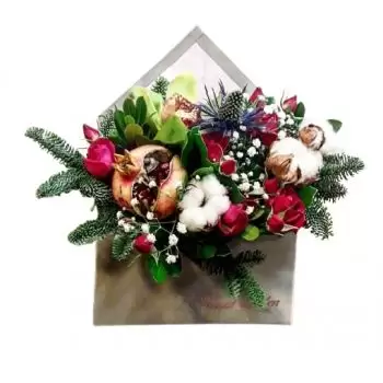 בייג'לה פרחים- סידור פרחים פומגרנט פרח משלוח