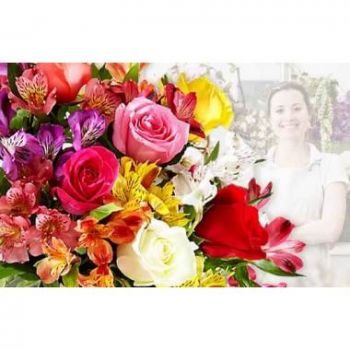 Lyon Kwiaciarnia online - Kolorowy bukiet z niespodzianki dla kwiaciarn Bukiet