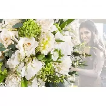 Alès bloemen bloemist- Verrassingsboeket voor witte bloemisten Bloem Levering