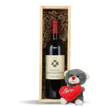 제노아 온라인 꽃집 - 와인 디럭스 - 선물 세트 부케