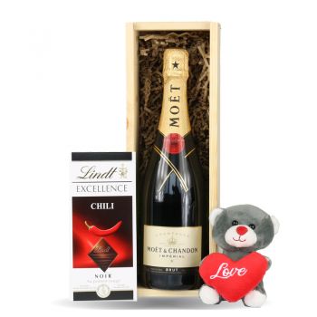 Nice online Florist - CHAMPAGNE DELUXE GIFT SET Bouquet