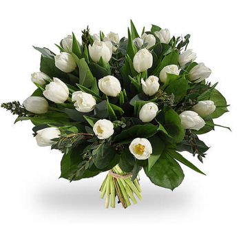 Merkem flowers  -  White Gloss Flower Delivery