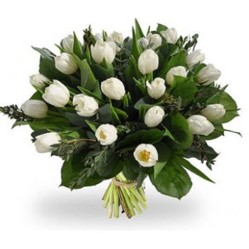 Brussels flowers  -  White Gloss Flower Delivery