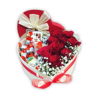 Braga online Blomsterhandler - Rose konfekt Buket