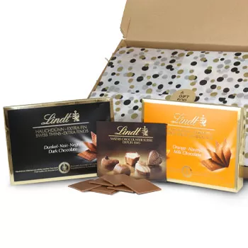 Genova-virágok- Lindt csokoládé Virágkötészeti csokor
