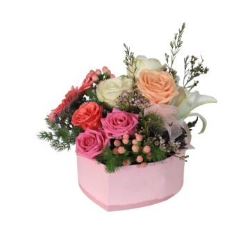 Dragash Blumen Florist- Flamingo-Touch Bouquet/Blumenschmuck
