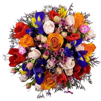 flores de Lausanne- Bomba colorida Bouquet/arranjo de flor