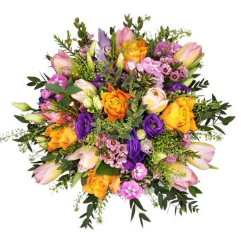 fleuriste fleurs de Lausanne- Jeu de couleurs Bouquet/Arrangement floral
