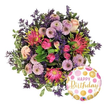 Boppelsen online Blomsterhandler - Tillykke med fødselsdagen Buket