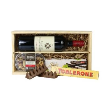 Belgium flowers  -  Pomerol Gift Box Baskets Delivery