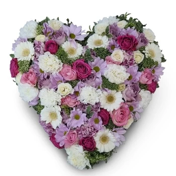 Базел цветя- Пастелно сърце Цвете Доставка