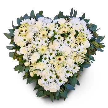 Базел цветя- Бяло сърце Цвете Доставка