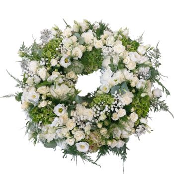 All other cities flowers  -  White Wreath Flower Delivery