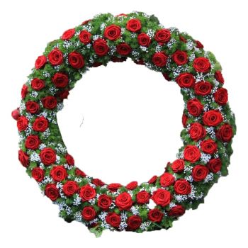 All other cities flowers  -  Red Wreath Flower Delivery