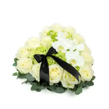 Bukurešť kvety- Pohrebné srdce Aranžovanie kytice