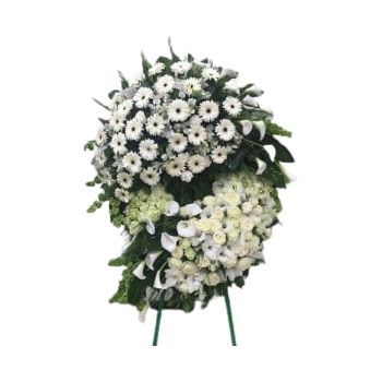 أبوفيان الزهور على الإنترنت - إكليل مختلط أبيض باقة