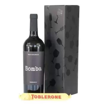 Bolonia Floristeria online - Set de regalo de vino tinto Ramo de flores