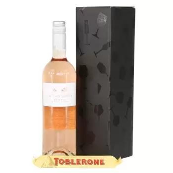 Dortmund Florista online - Conjunto de presentes de vinho rosé Buquê