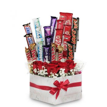 Dammam Online blomsterbutikk - Sjokolade med kjærlighet Bukett