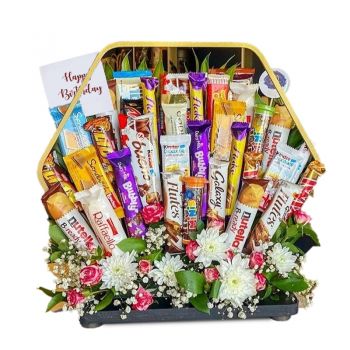 Dammam Online blomsterbutikk - Blomstersjokolade Bukett