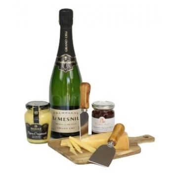 Florence Fleuriste en ligne - Champagne & plateau de fromages Bouquet
