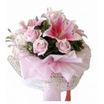 Thaiföld-virágok- Pink Joyfulthought Virágkötészeti csokor