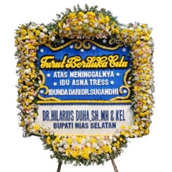 flores Jakarta floristeria -  Tablero de impresión funerario Ramos de  con entrega a domicilio