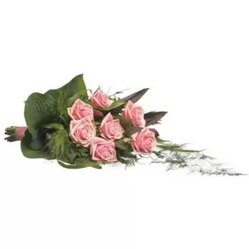 גנט פרחים- ורוד שקט זר פרחים/סידור פרחים
