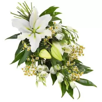 Liège květiny- Jemná bílá Kytice/aranžování květin