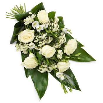 Gante Floristeria online - baliza blanca Ramo de flores
