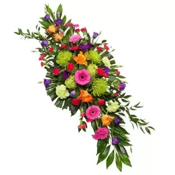 بائع زهور لييج- باقة جنازة لونية باقة الزهور