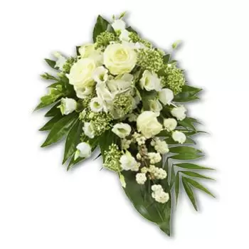 Bergen blomster- Hvid Sympati Spray Blomst Levering