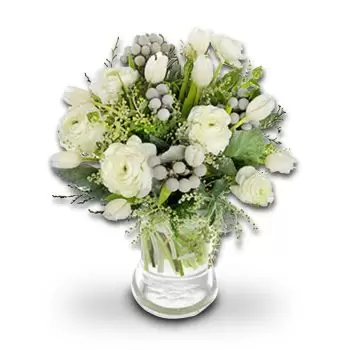 fleuriste fleurs de Oslo- Blanc comme neige Bouquet/Arrangement floral