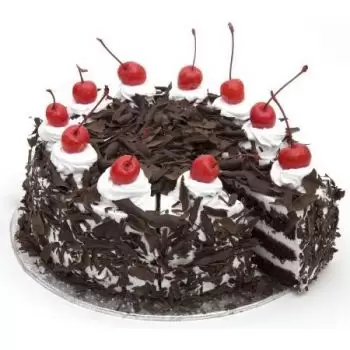 Абу Даби онлайн магазин за цветя - Изкушаваща и вкусна шоколадова торта Букет