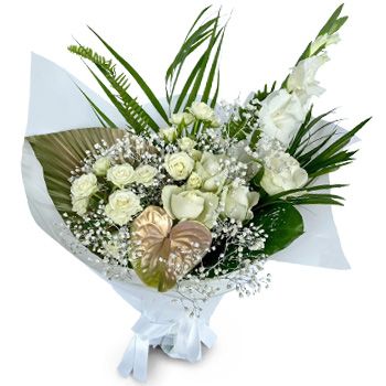 flores de Maurícia- Buquê Funeral Dolorido Flor Entrega