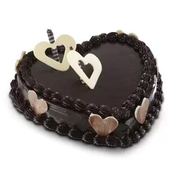 Abu Dhabi Online kukkakauppias - Sydämen muotoinen suklaa Kimppu