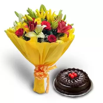 flores de Jakarta- Celebração Amarela Flor Entrega
